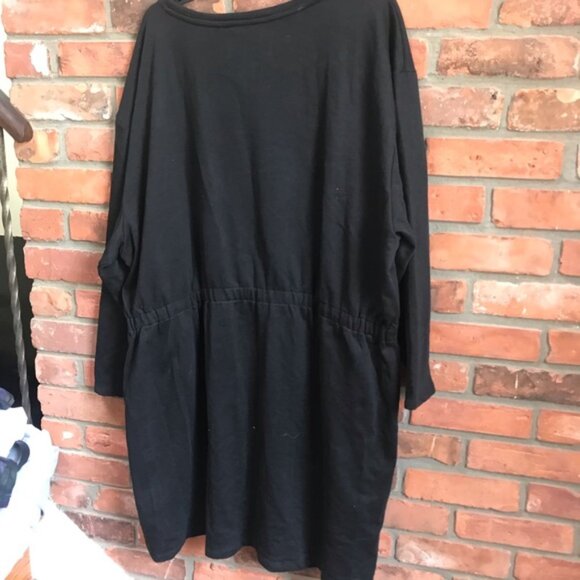 DKNY NEW Tag Sport Waist Drawstring Dress Tunic French Terry Plus Size 3 X - Picture 4 of 14